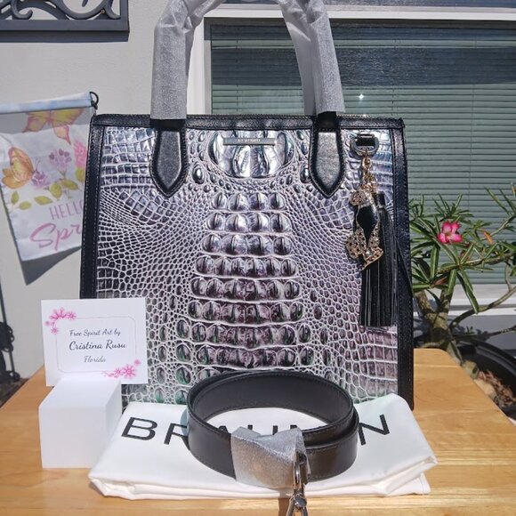 Stunning Brahmin Caroline Dusk Gleaming NWT - Picture 1 of 11